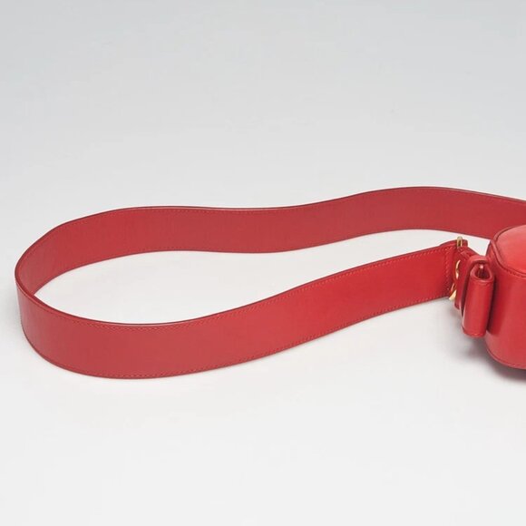 Chloe Red Leather Mini Signature Crossbody Bag - Picture 6 of 11